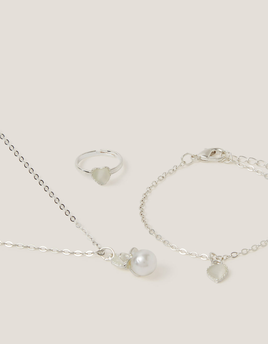 SET NAKITA - BMAID PEARL HEART JWL SET