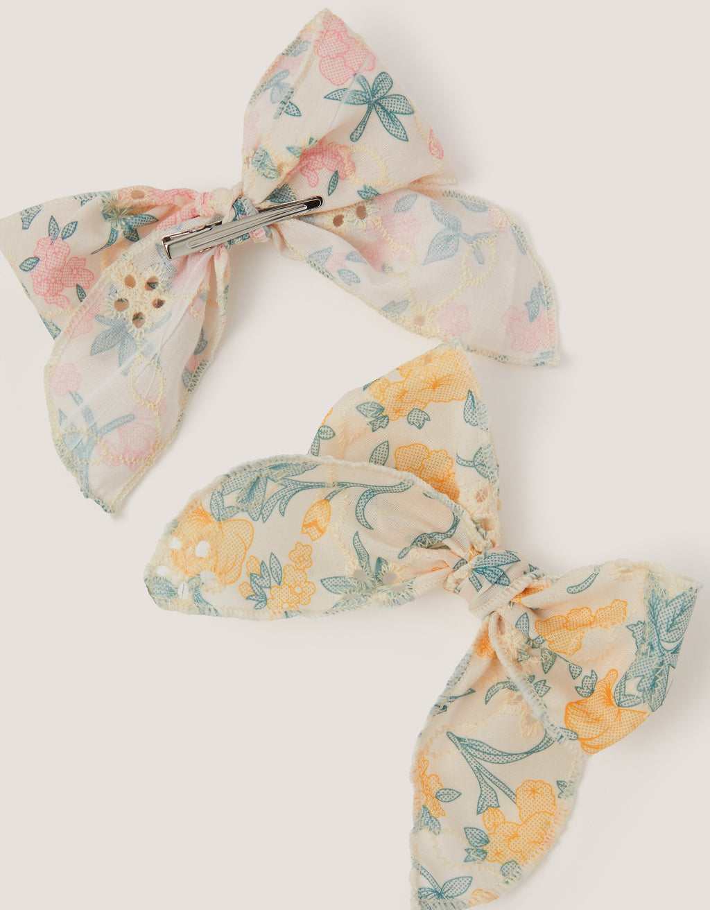 SET ŠNALA ZA KOSU - 2PK BRODERIE BOW CLIPS