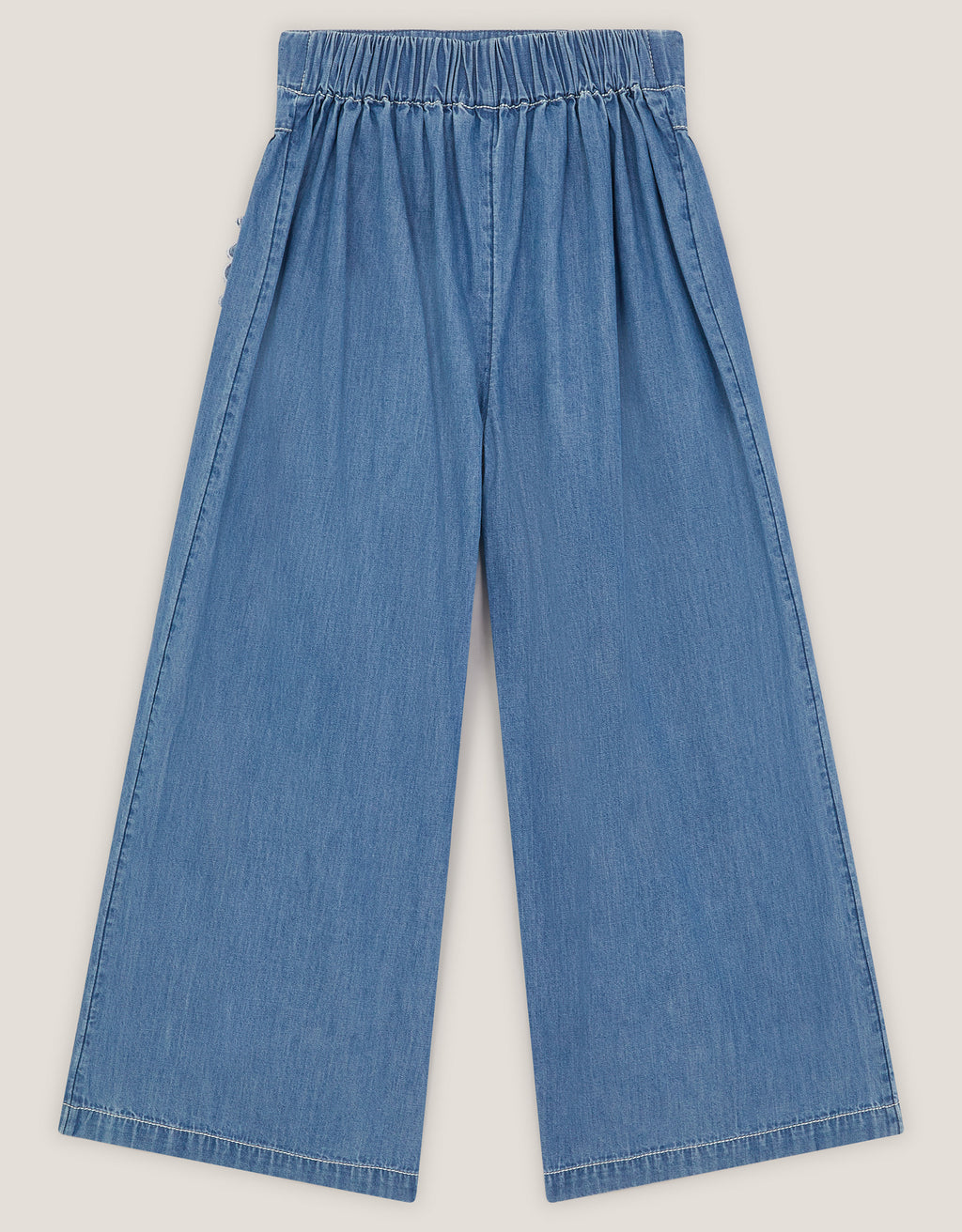 PANTALONE - BLUE SCALLOP CHAM TROUSER