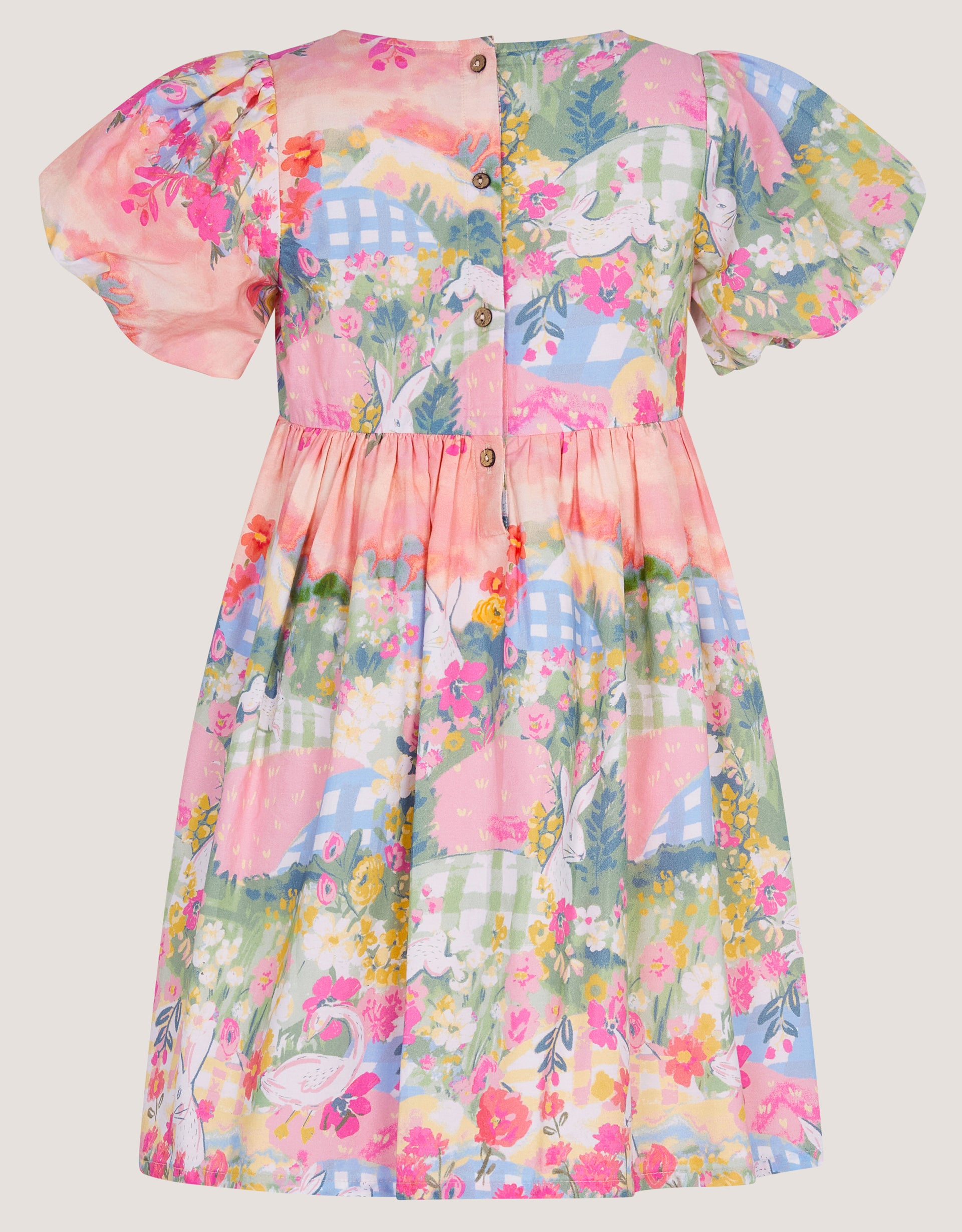 HALJINA - BUNNY SCENE POPLIN DRESS