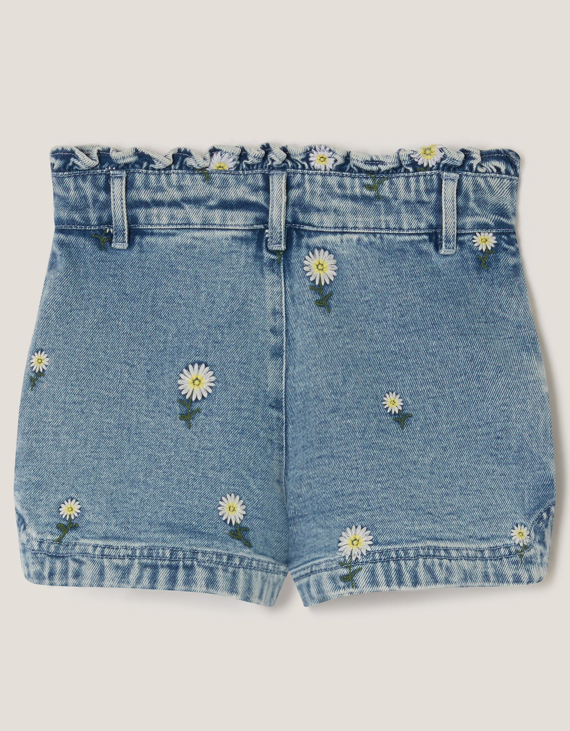 ŠORTS - DAISY EMB DENIM SHORTS