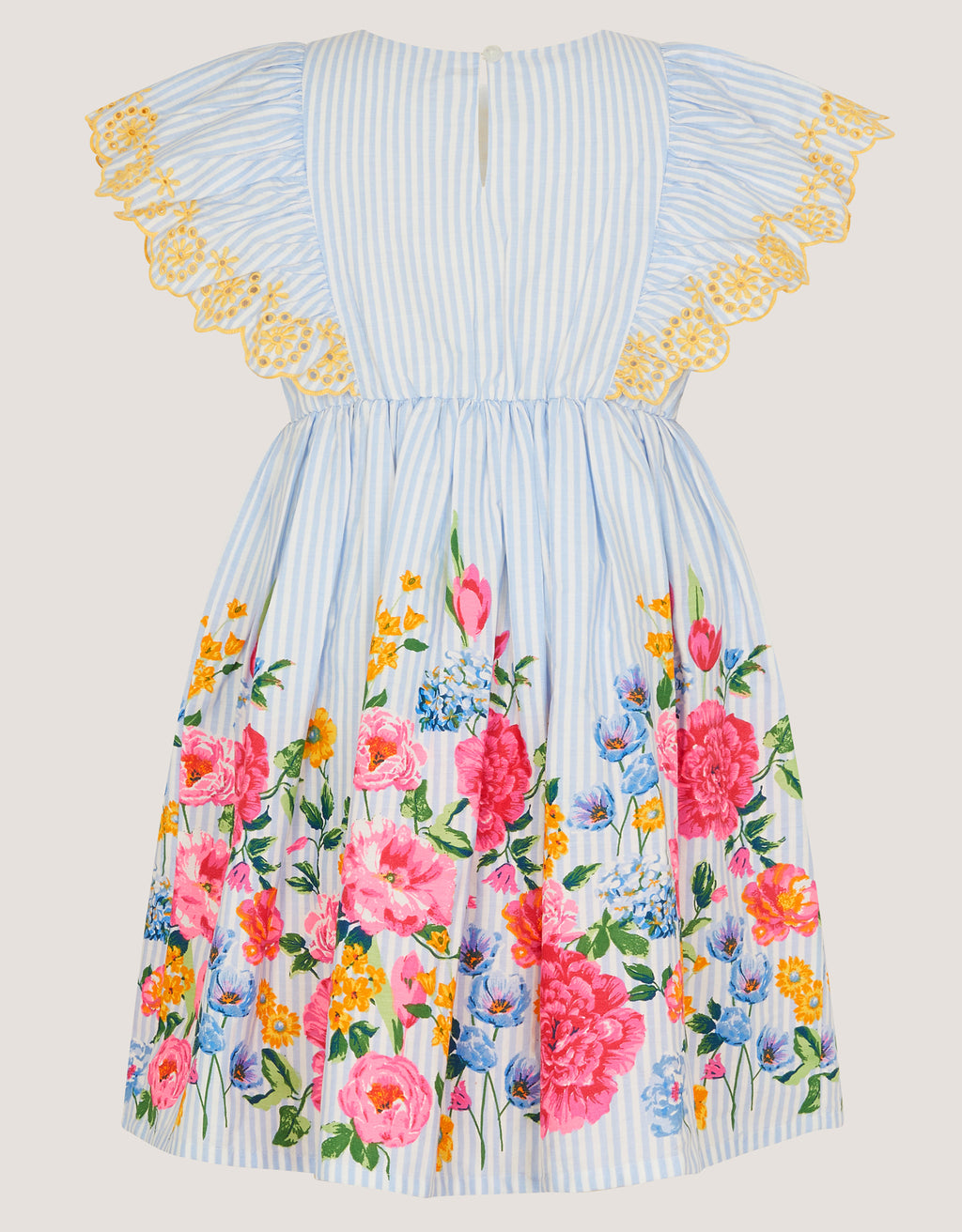 HALJINA - GRDN TICKING BORDER DRESS