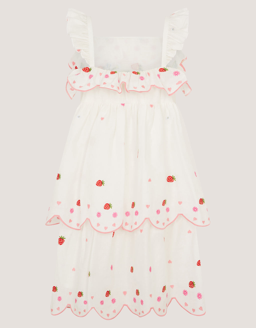 HALJINA - STRWBRY EMB TIERRED DRES