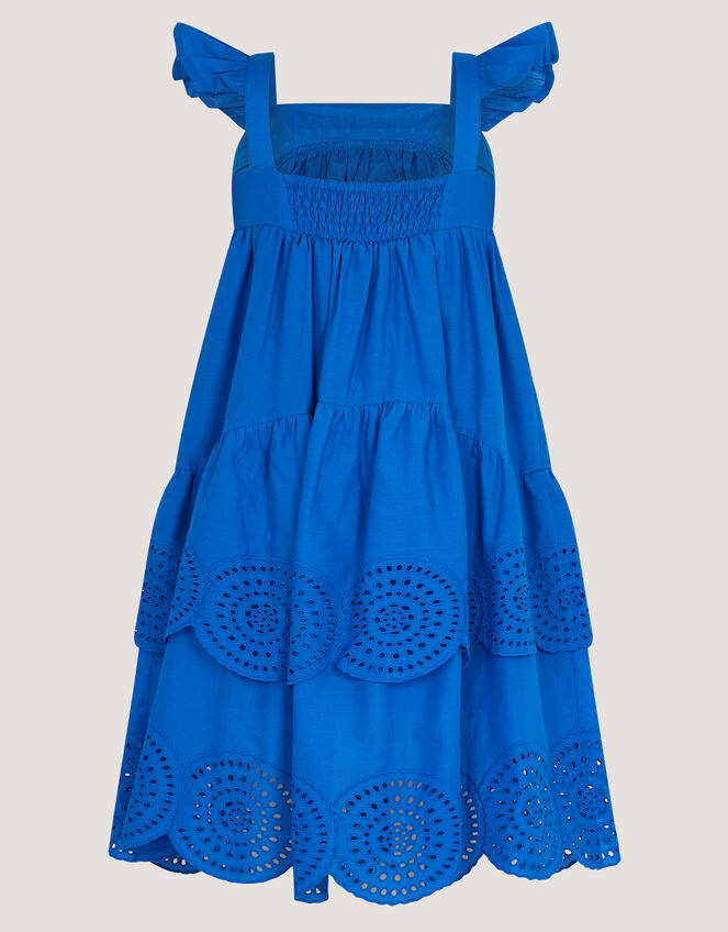 HALJINA - COASTAL BROIDER DRESS BLU