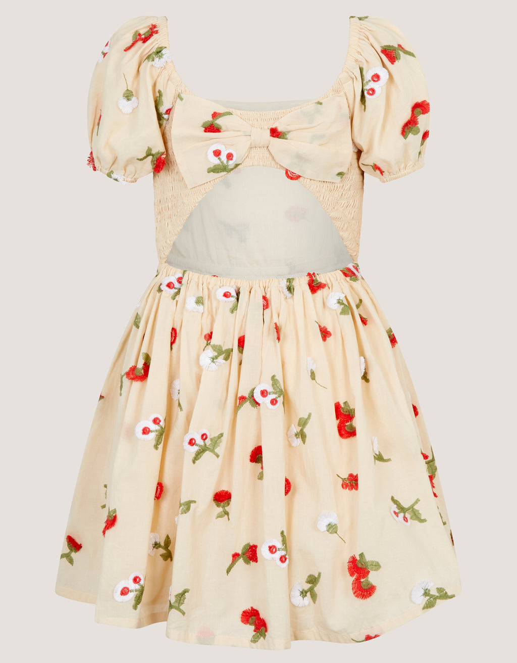 HALJINA - STRWBRY 3D FLWR BOW DRESS