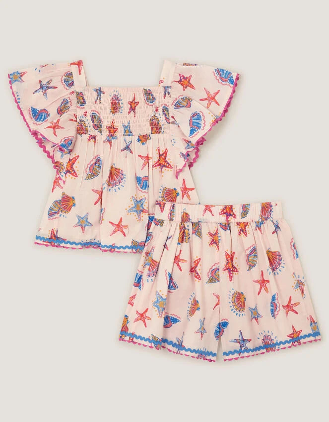 SET - SHELL AOP BLOUSE/ SHORT S