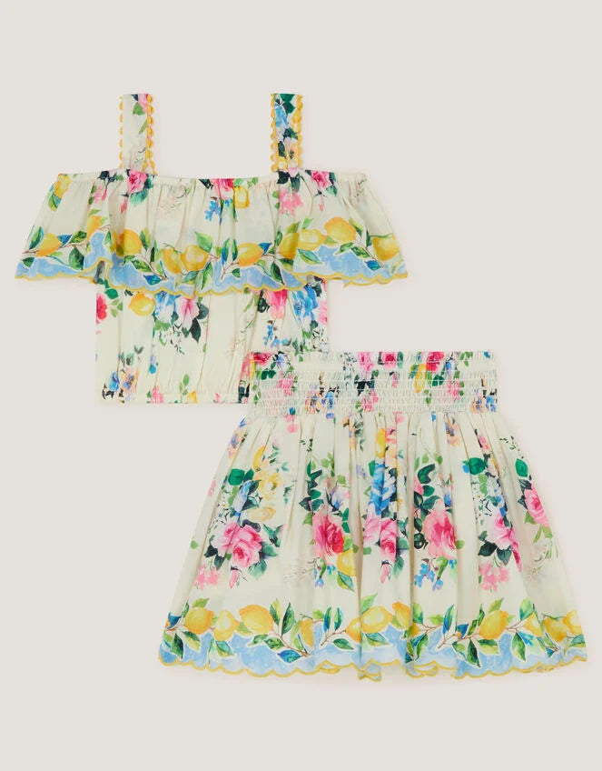 SET - LEMN AMLFI ROSE SKORT SET