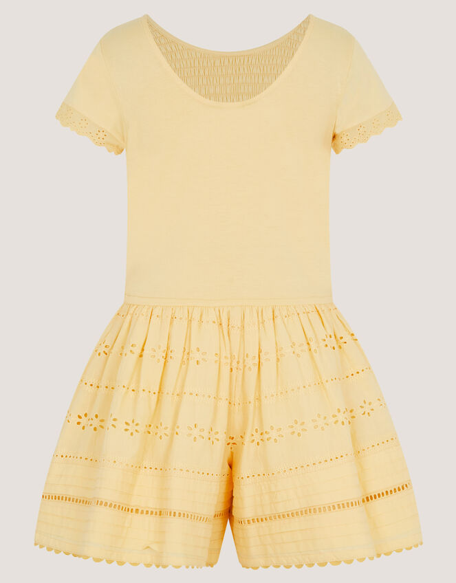KOMBINEZON - YELLW BROIDERIE PLAYSUIT