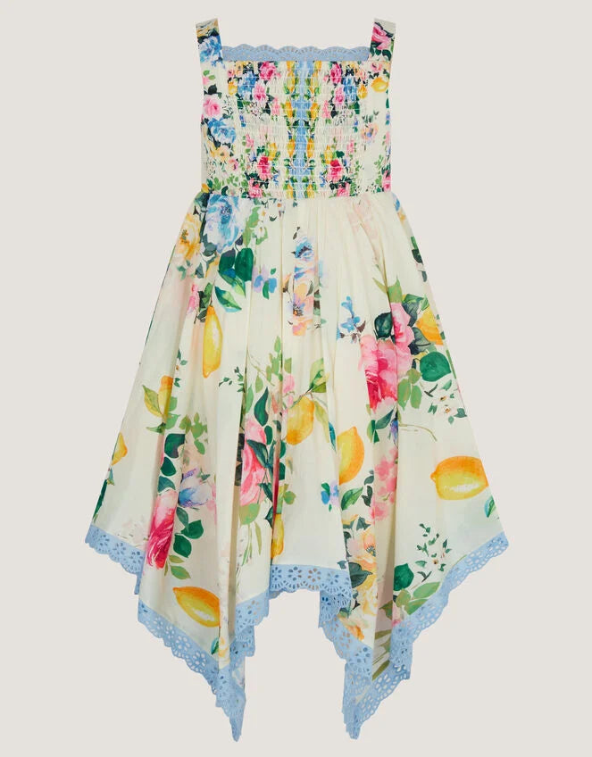 HALJINA - LEMON AMALFI ROSE DRESS