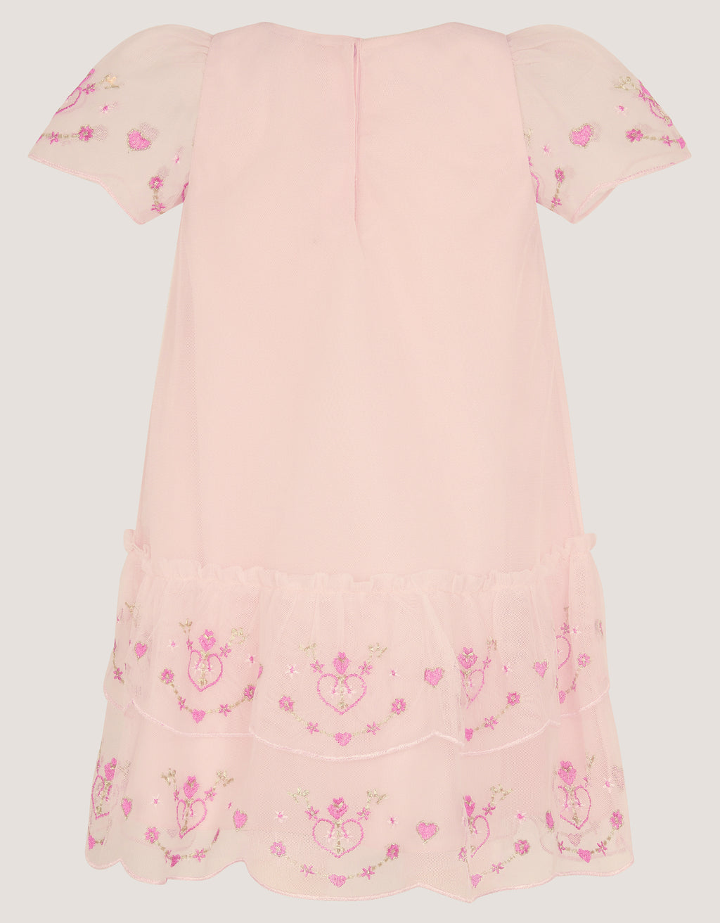 HALJINA - BBY HEART EMB MESH TRAPEZ