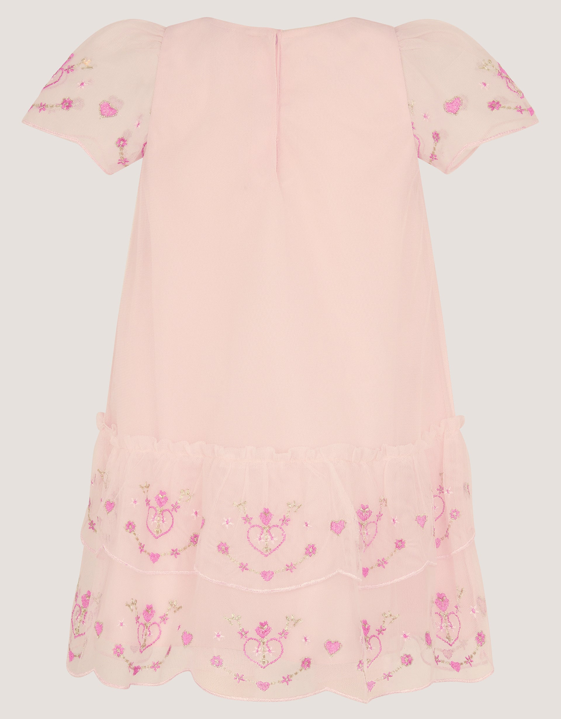 HALJINA - BBY HEART EMB MESH TRAPEZ