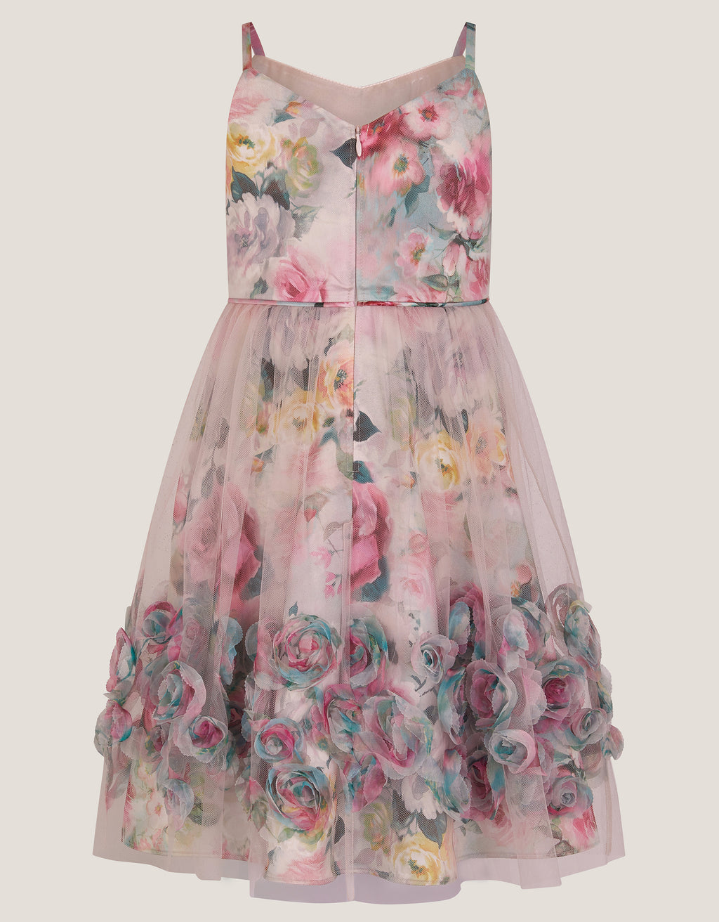 HALJINA - OIL FLORAL 3D ROSES DRESS
