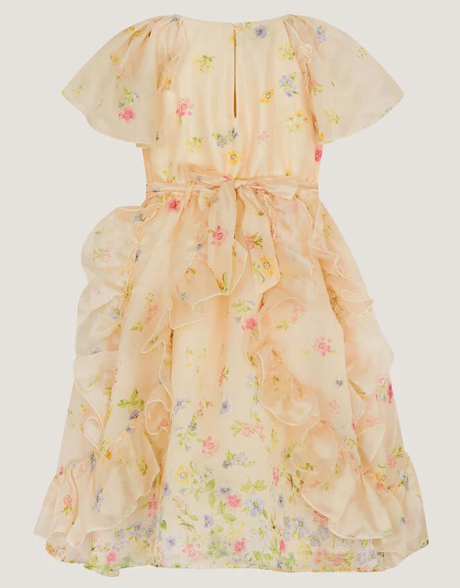 HALJINA - YELLOW DITSY RUFFLE DRESS