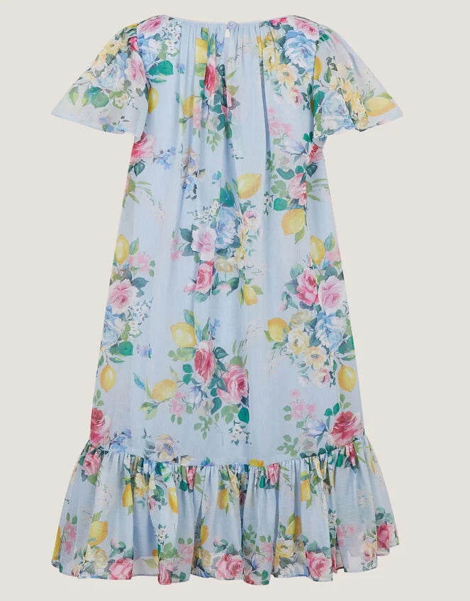 HALJINA - LEMON ROSE SWING EMB DRES