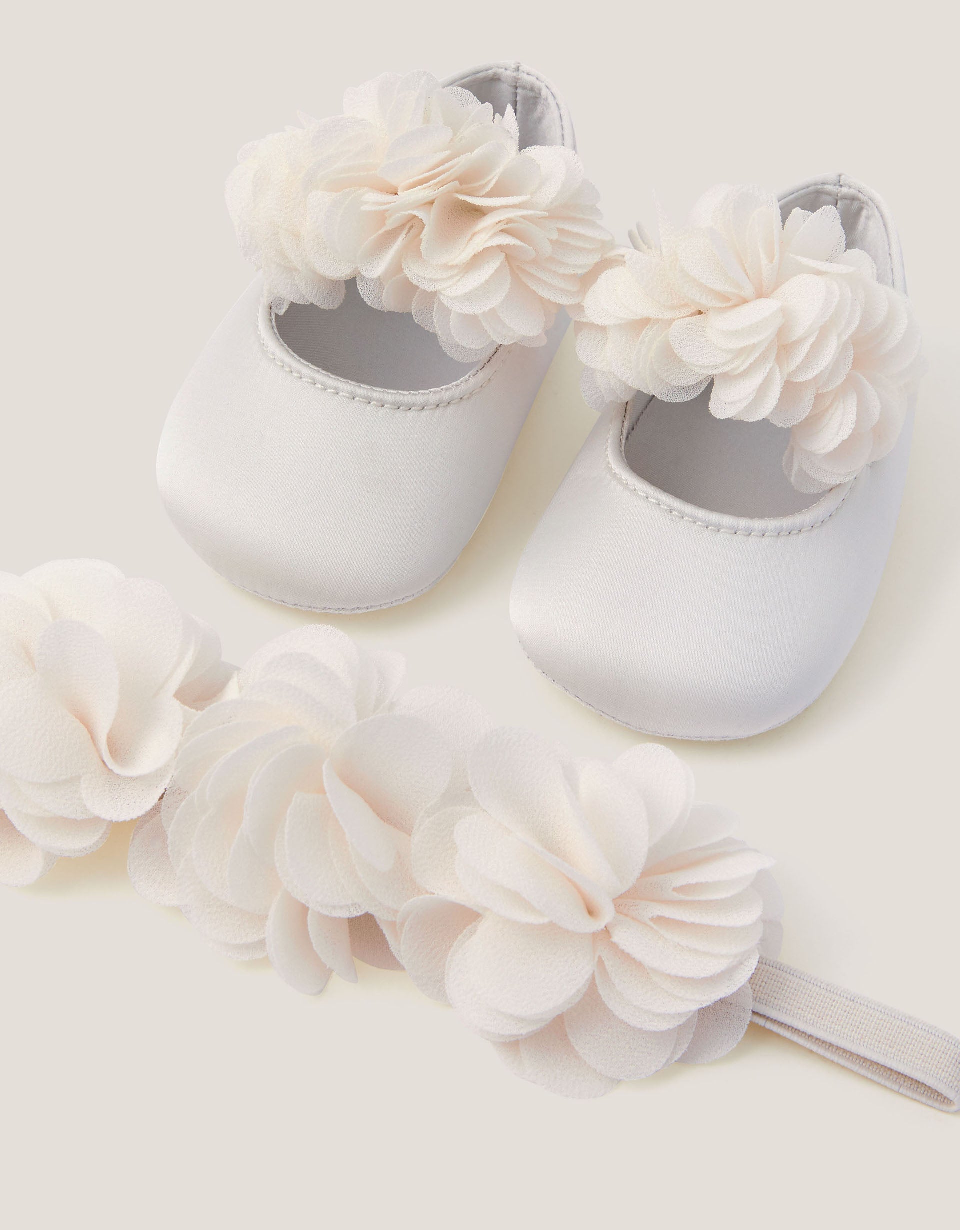 SET CIPELE I TRAKA ZA KOSU - BABY FLWER BOOTIE & BANDO