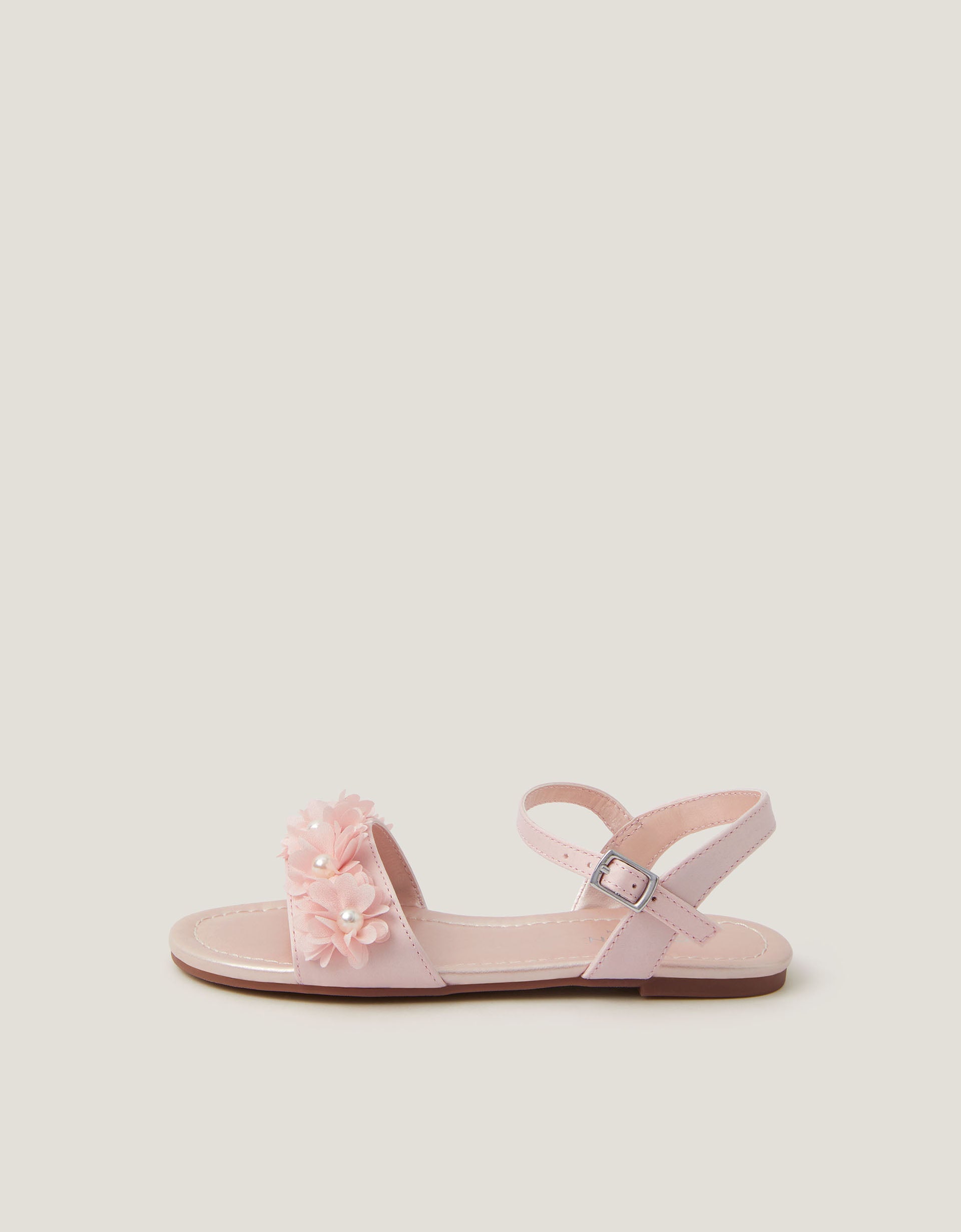 SANDALE - PEARLY POM FLOWER SANDAL