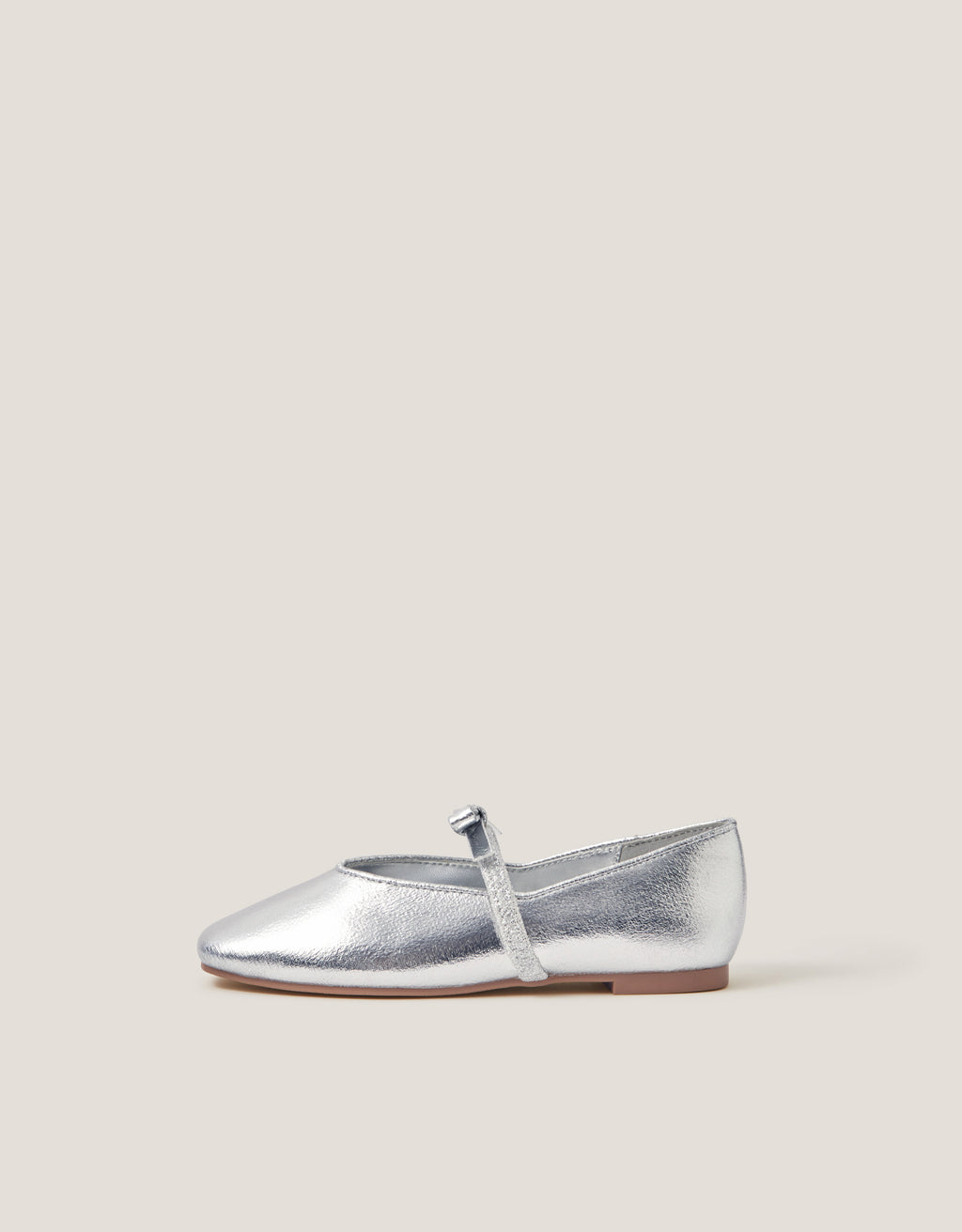 BALETANKE - METALLIC PATENT BOW FLAT