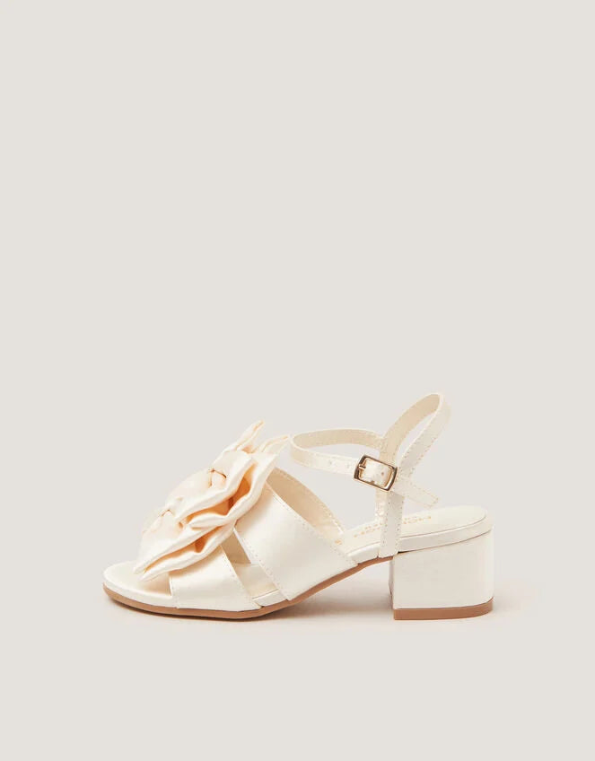 SANDALE - IVORY DOUBL BW SANDL HEEL