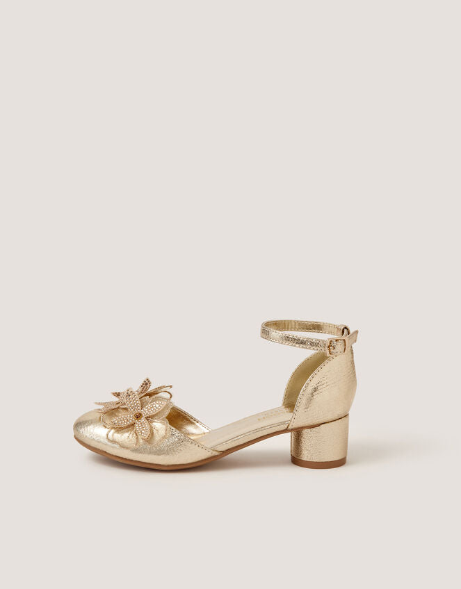 CIPELE - GOLD DAZZLE FLOWER HEEL