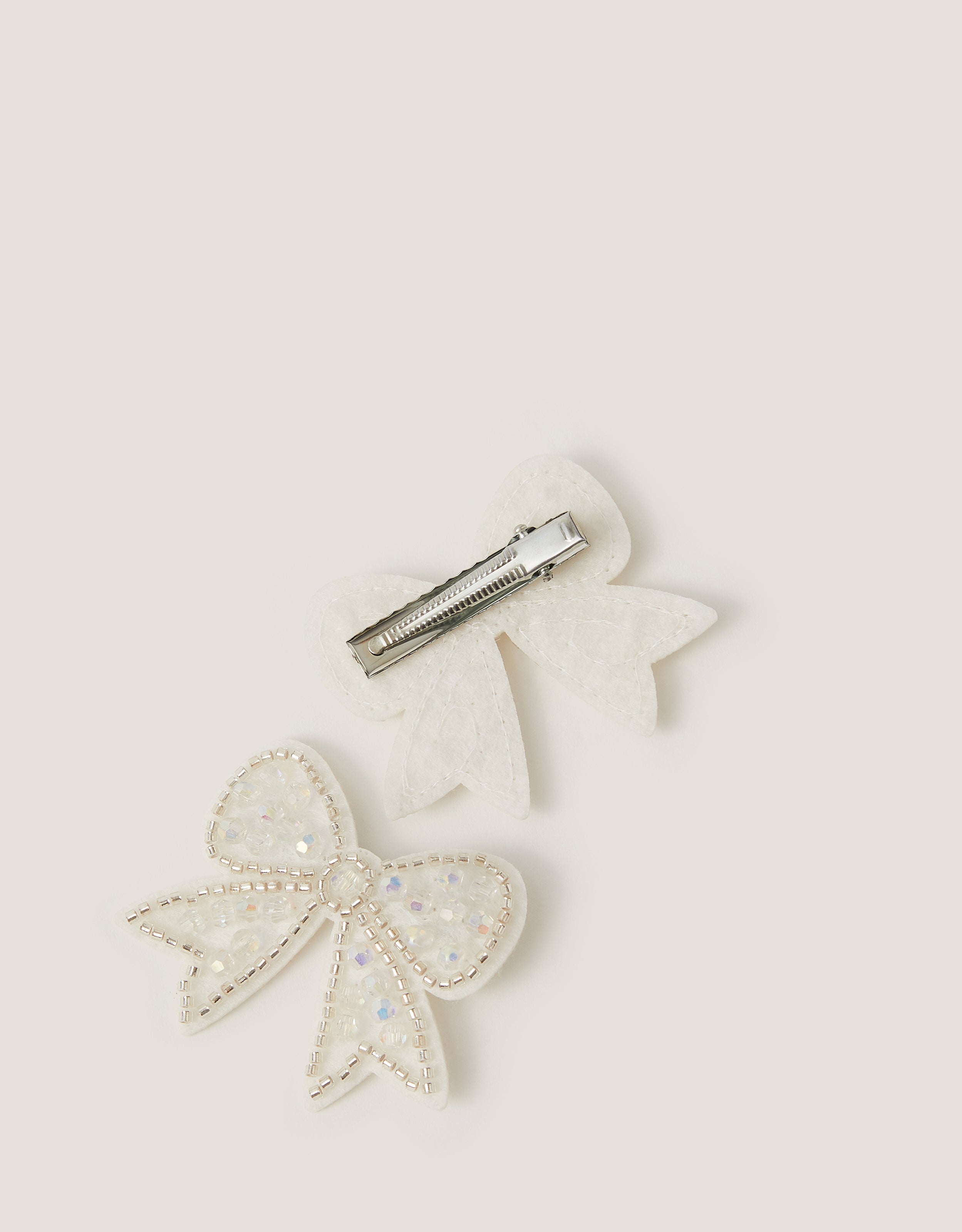 SET ŠNALA ZA KOSU - 2PK BEADED BOW CLIPS