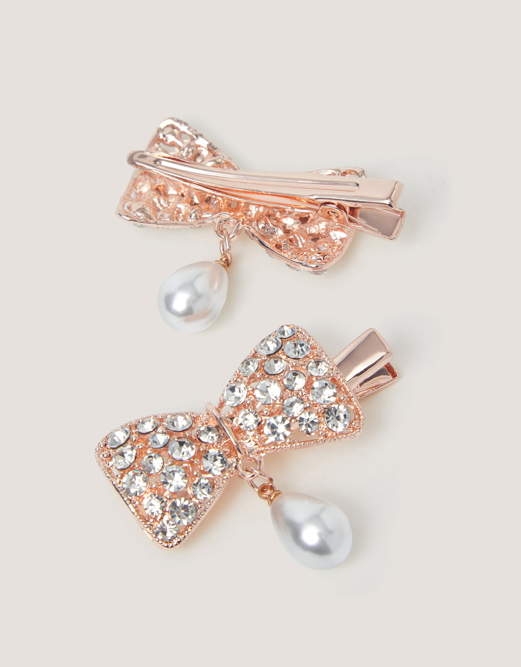SET ŠNALA ZA KOSU - 2PK DIAMANTE DROPBOW CLIP