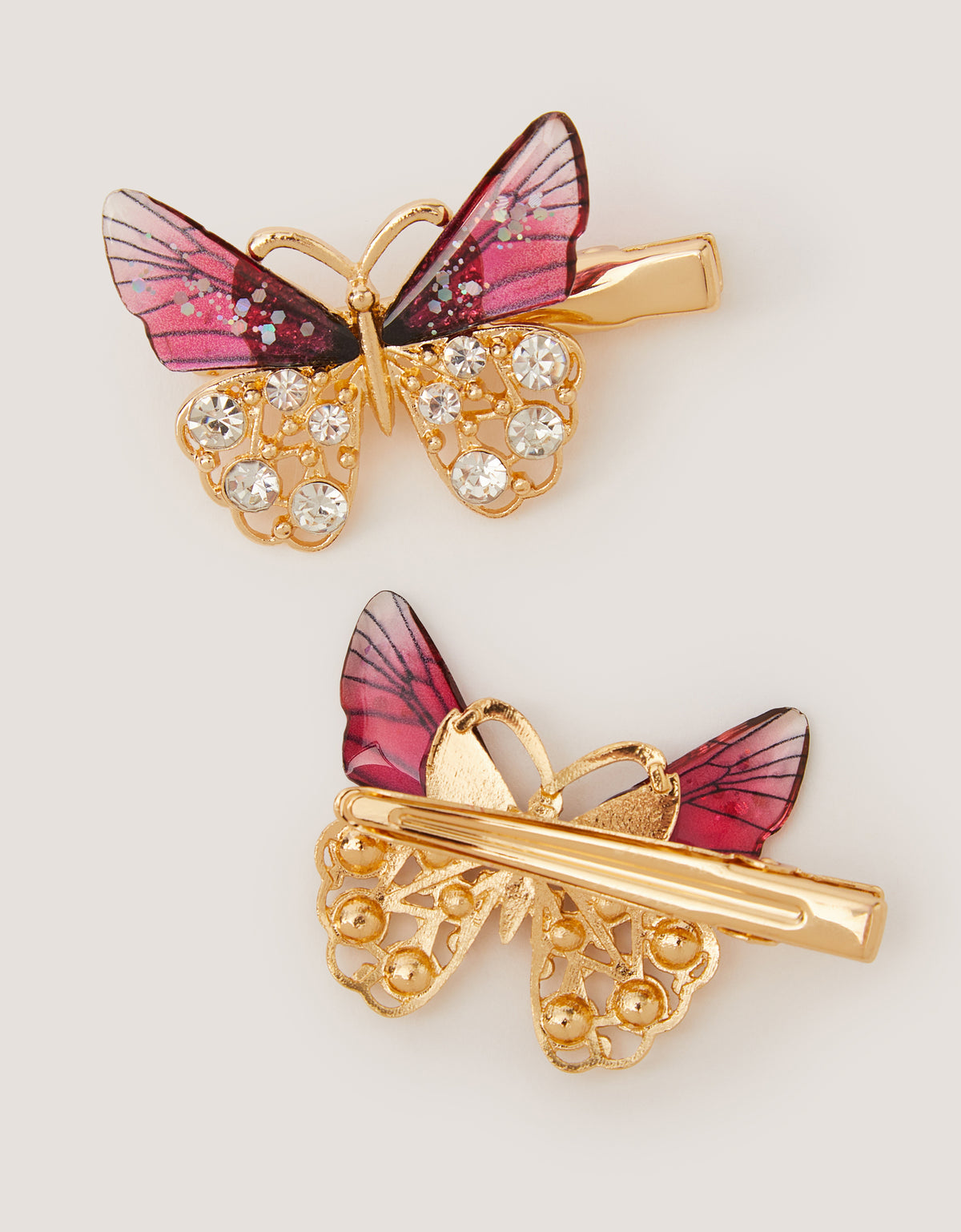 SET ŠNALA ZA KOSU - 2PK JEWEL BUTTERFLY CLIPS