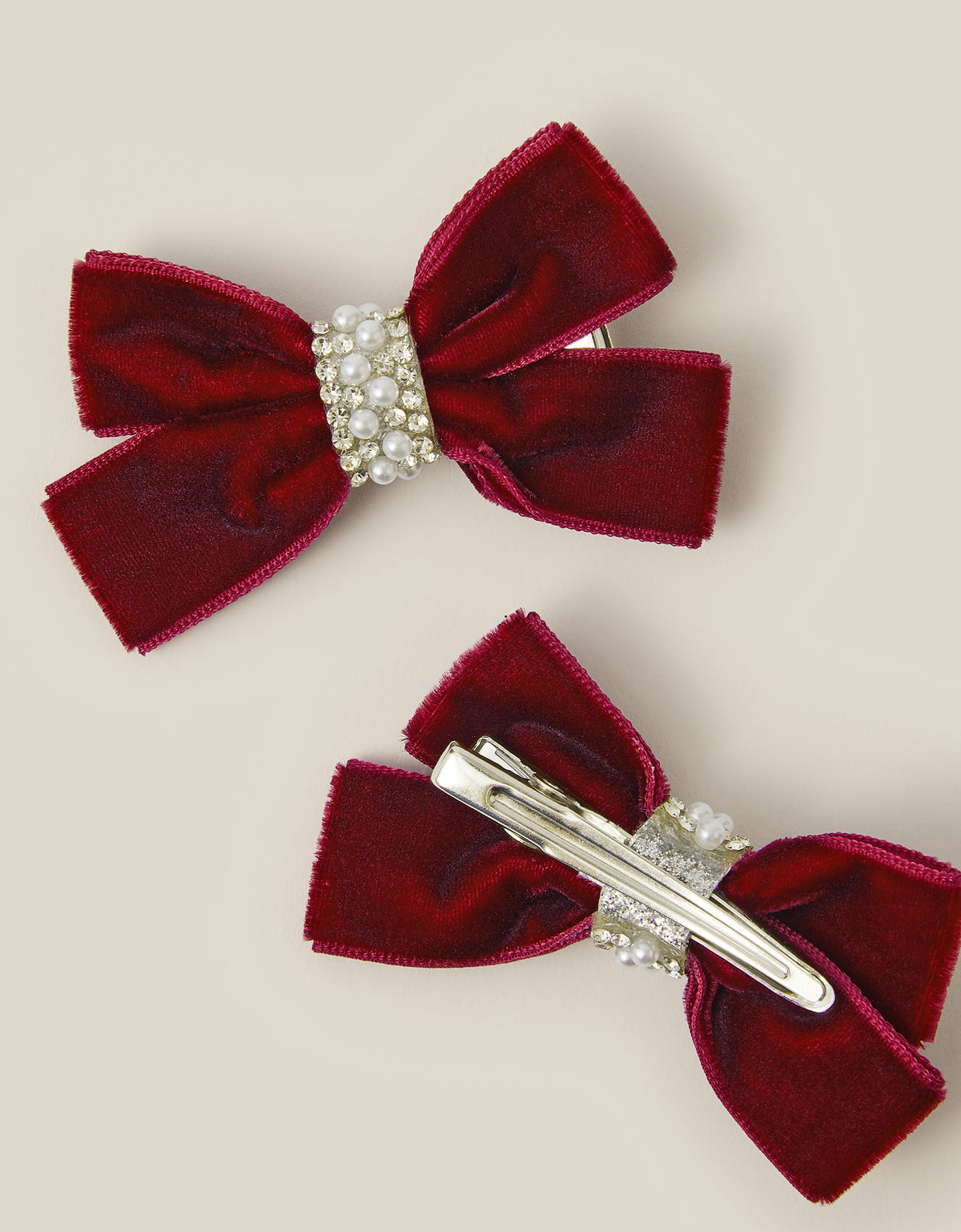 SET SNALA ZA KOSU - 2PK ENCRUSTED BOW CLIPS
