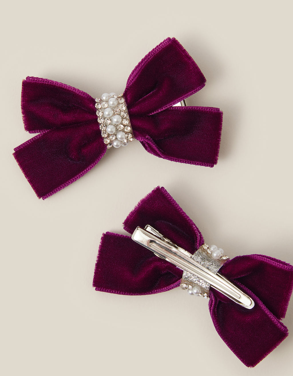 SET SNALA ZA KOSU - 2PK ENCRUSTED BOW CLIPS
