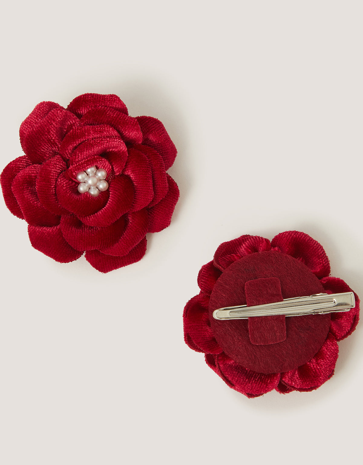 SET ŠNALA ZA KOSU - 2PK VELVET ROSE CLIPS