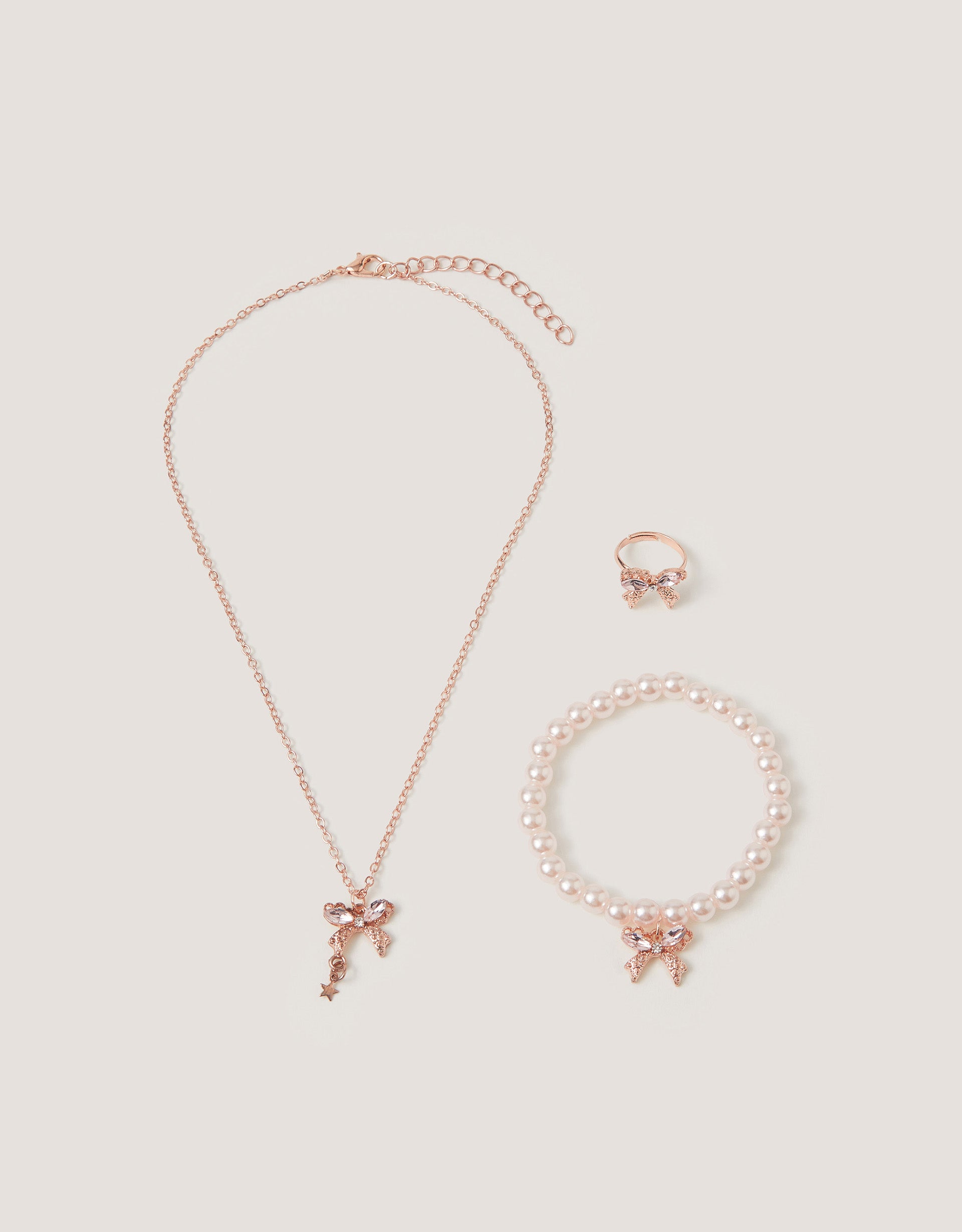 SET AKSESOARA - PRETTY BOW JEWELLERY SET
