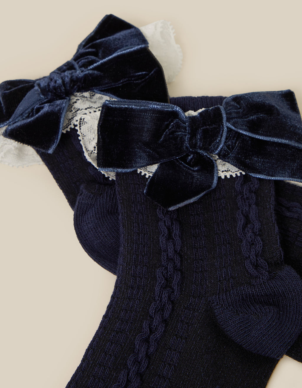 CARAPE - LACE FRILL BOW SOCK