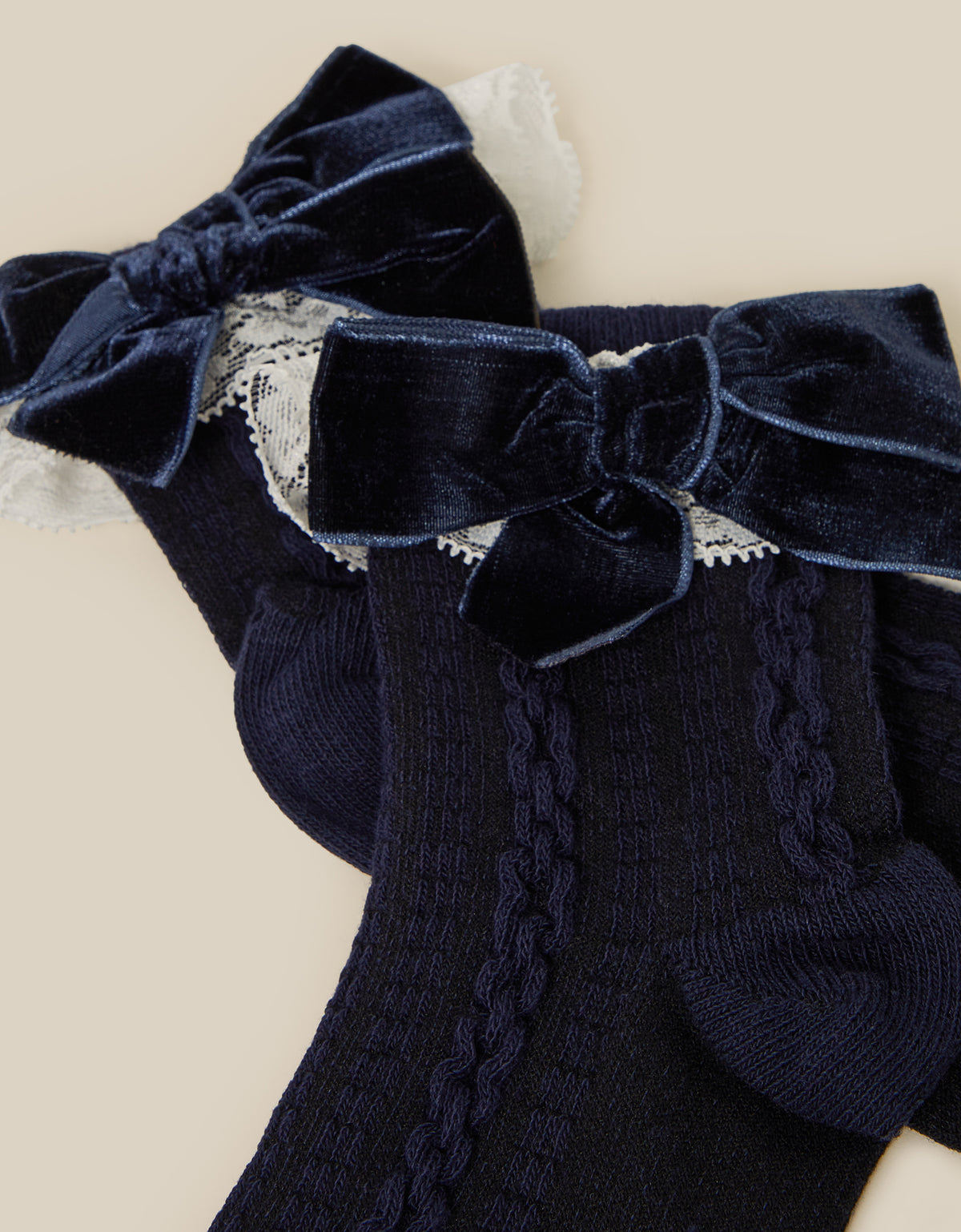 CARAPE - LACE FRILL BOW SOCK