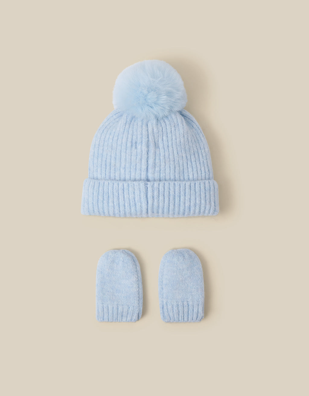 SET KAPA I RUKAVICE - BBY BLUE BOW HAT & GLOVE