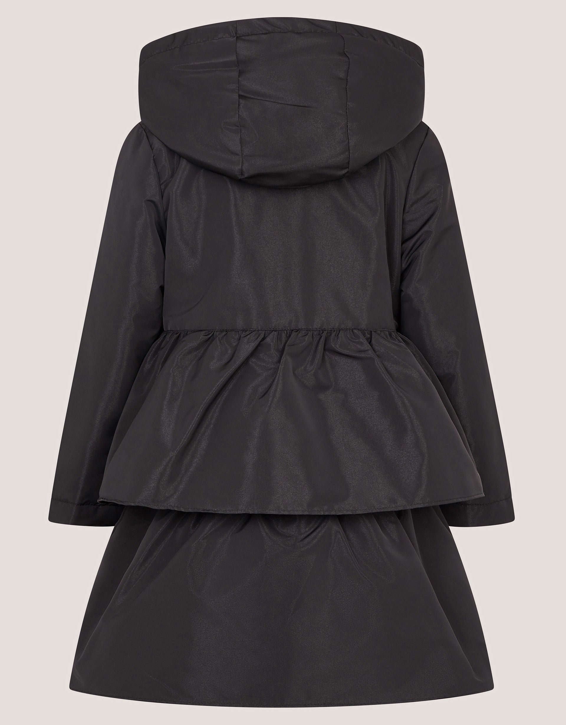 JAKNA - BLACK BOW RUFFLE LW RAINM
