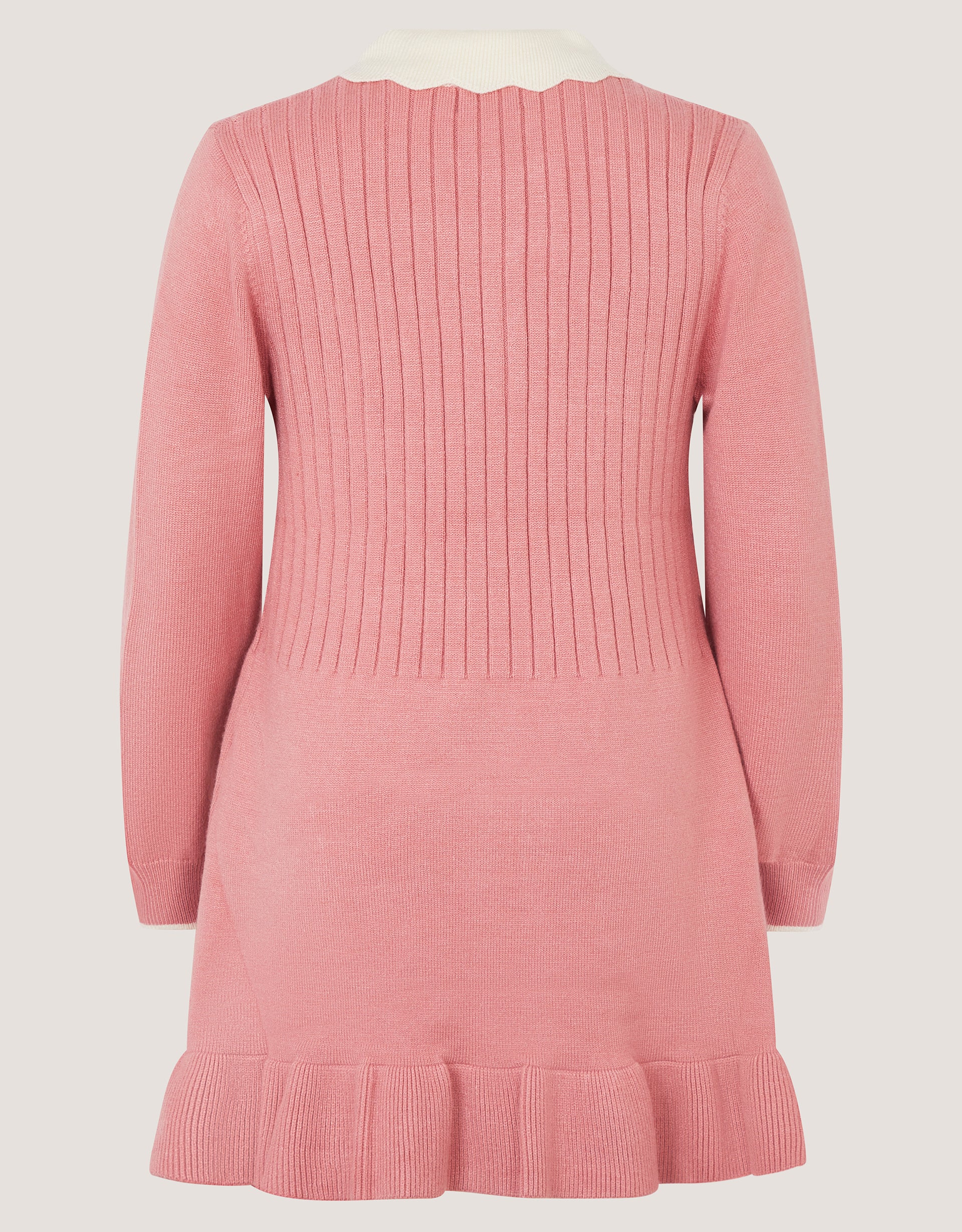 HALJINA - PINK CABLE KNITTED DRESS