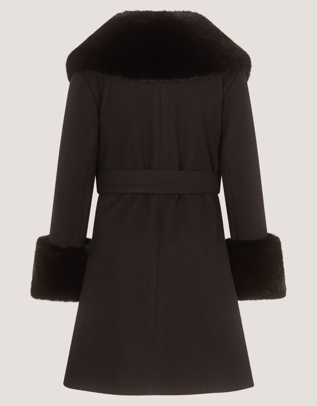 KAPUT - SMART BLACK SHAWL BELTED