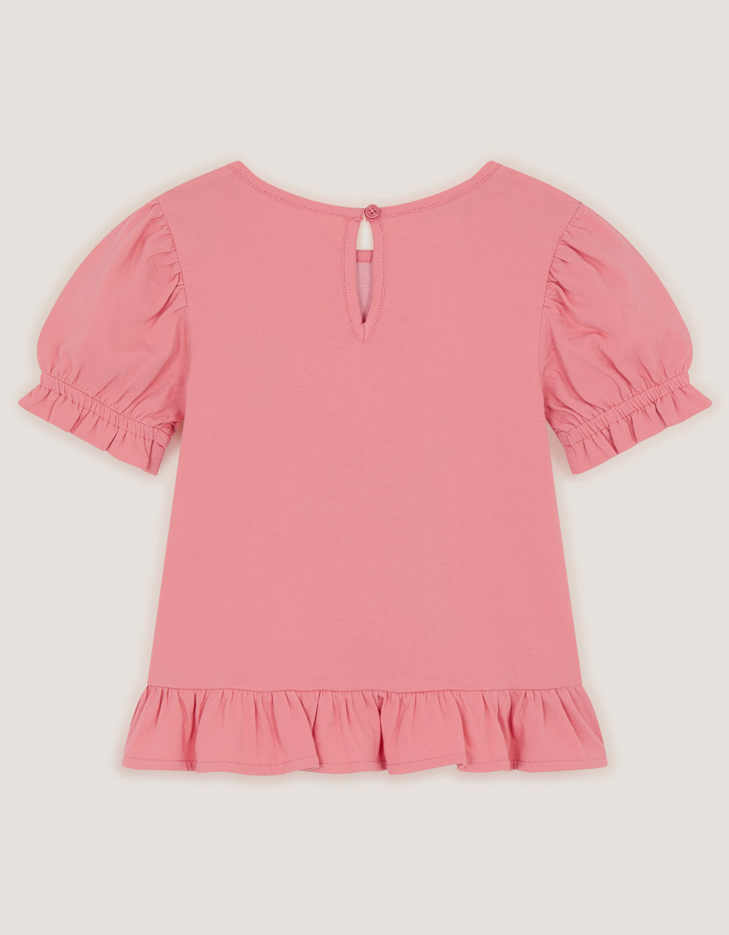 MAJICA - SS PEPLUM BEADED BUTTERFL