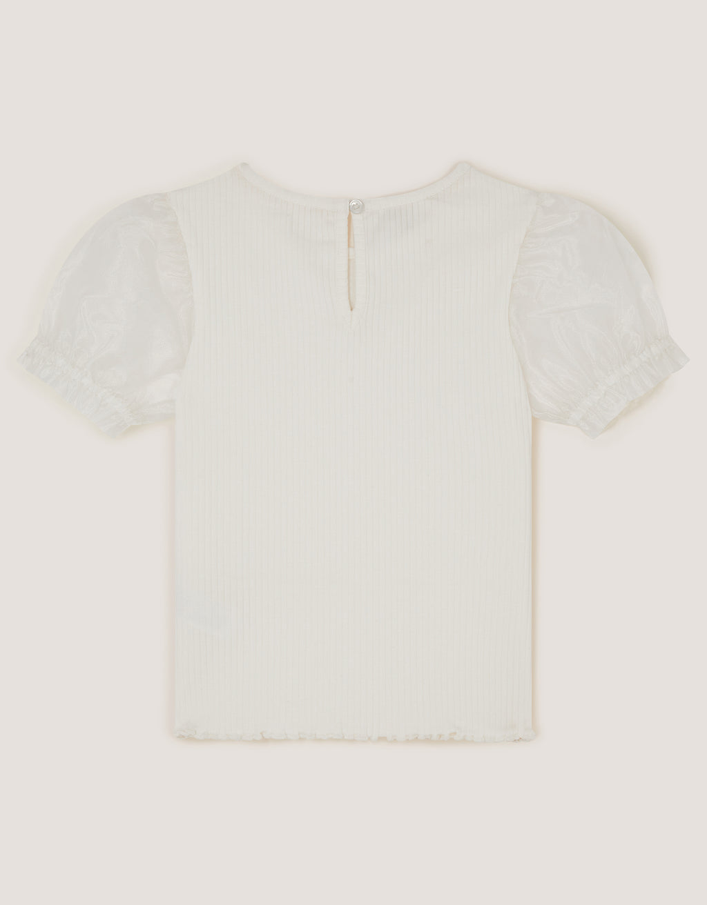 BLUZA - SS PEARL ORGNZA BOW TSHIR
