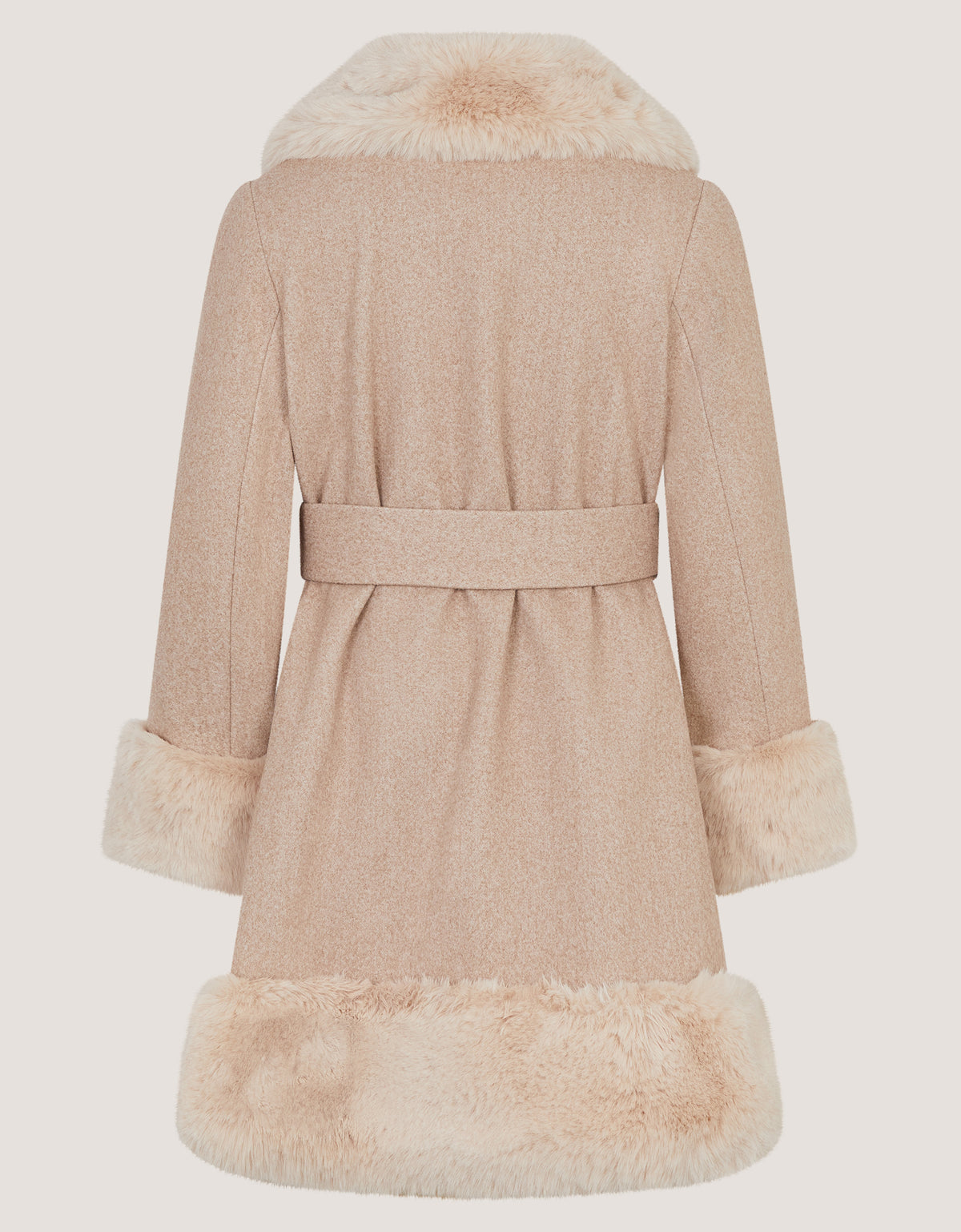 KAPUT - SMRT GLAM FUR TRIM COAT