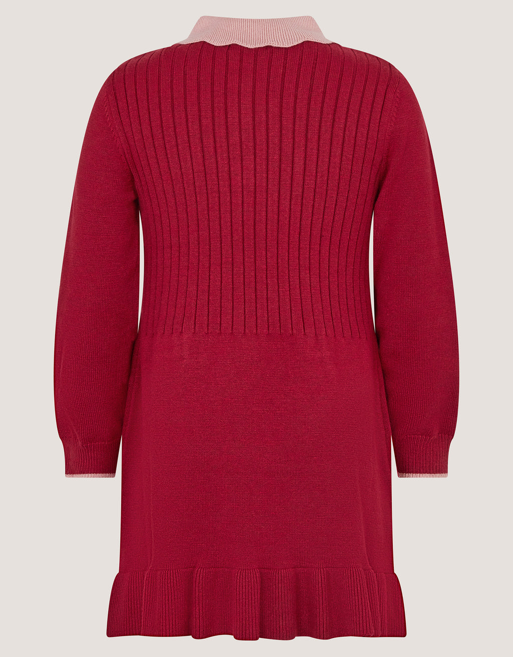 HALJINA - BERRY CABLE KNITTED DRESS