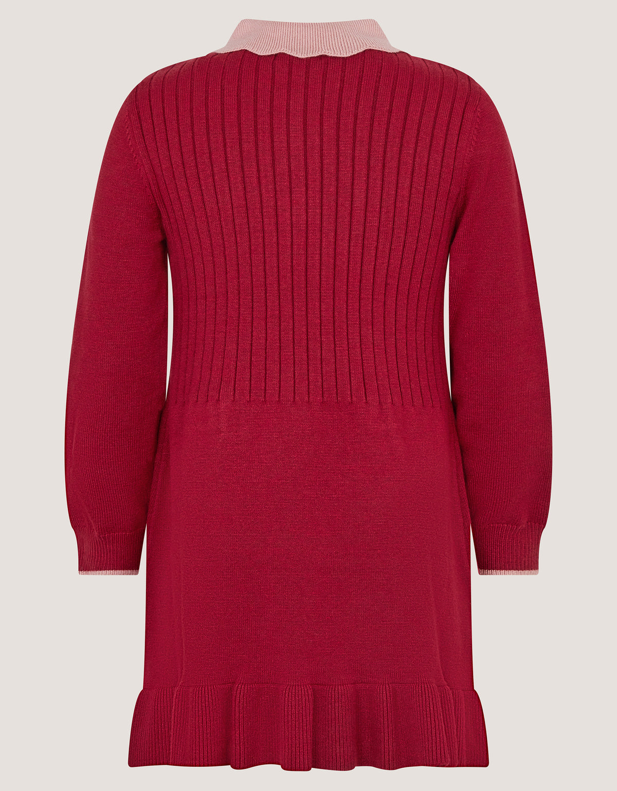 HALJINA - BERRY CABLE KNITTED DRESS
