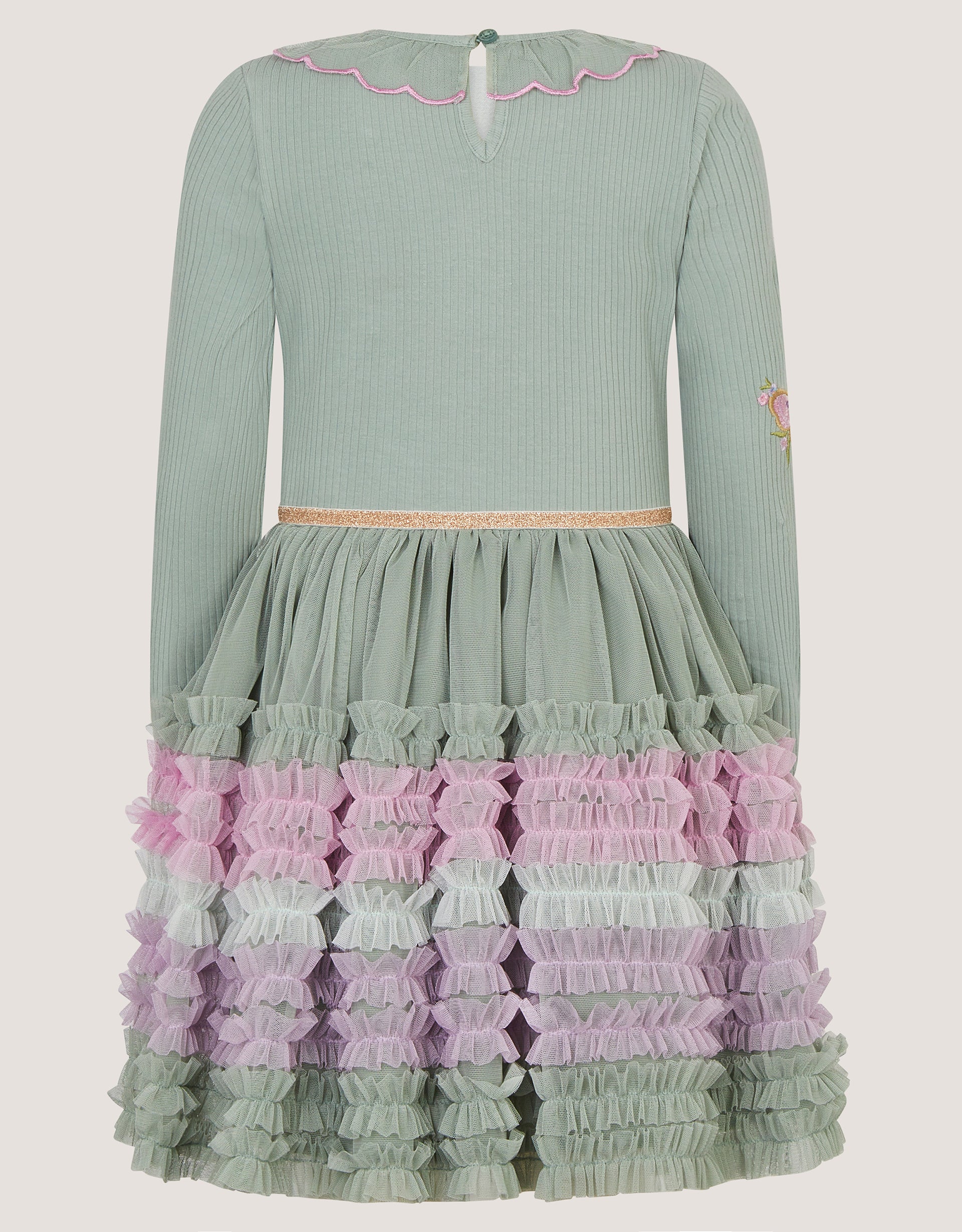 HALJINA - BUTRFLY SEQN RUFFLE DRESS