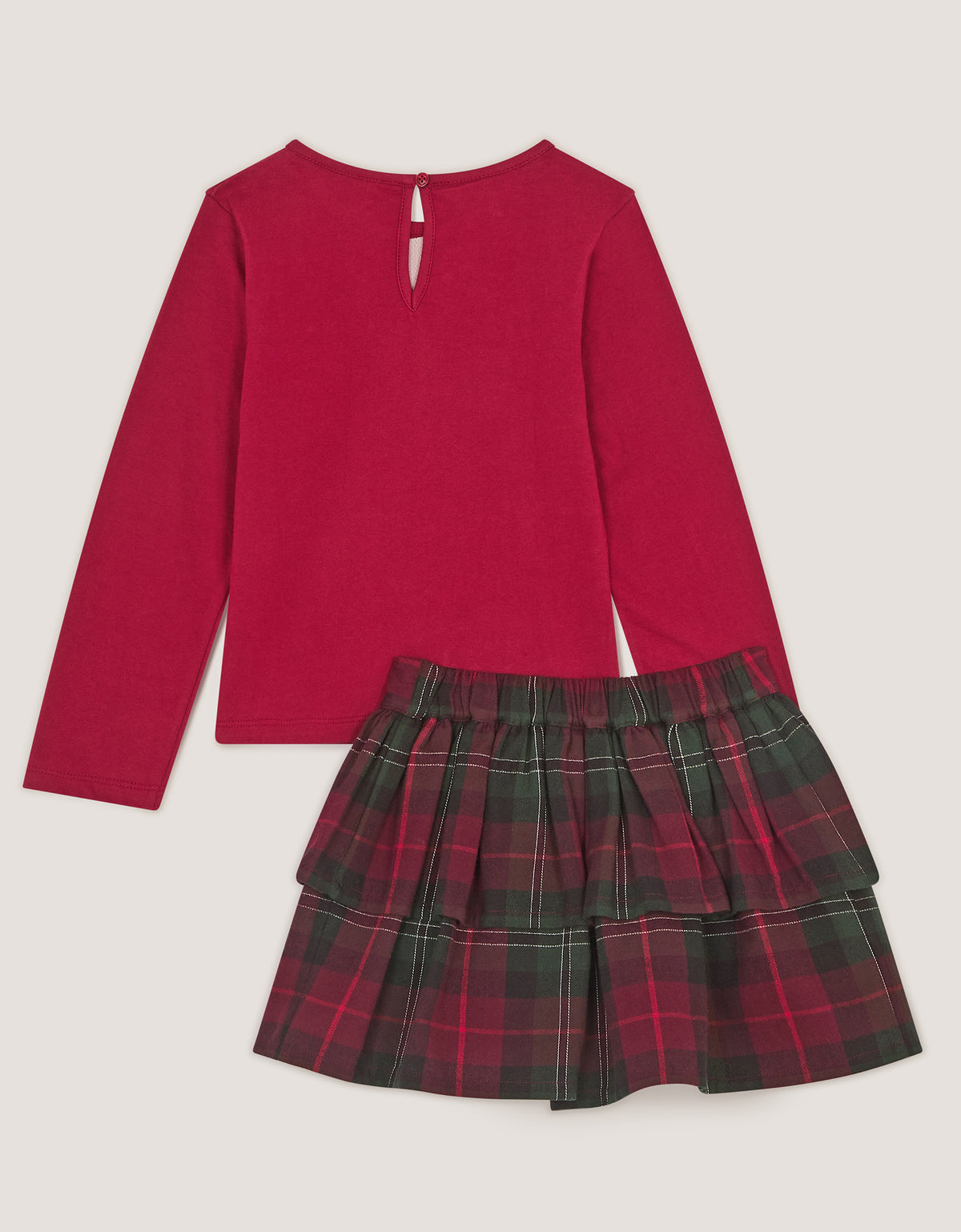 SET - XMAS LS TREE TOP & SKORT