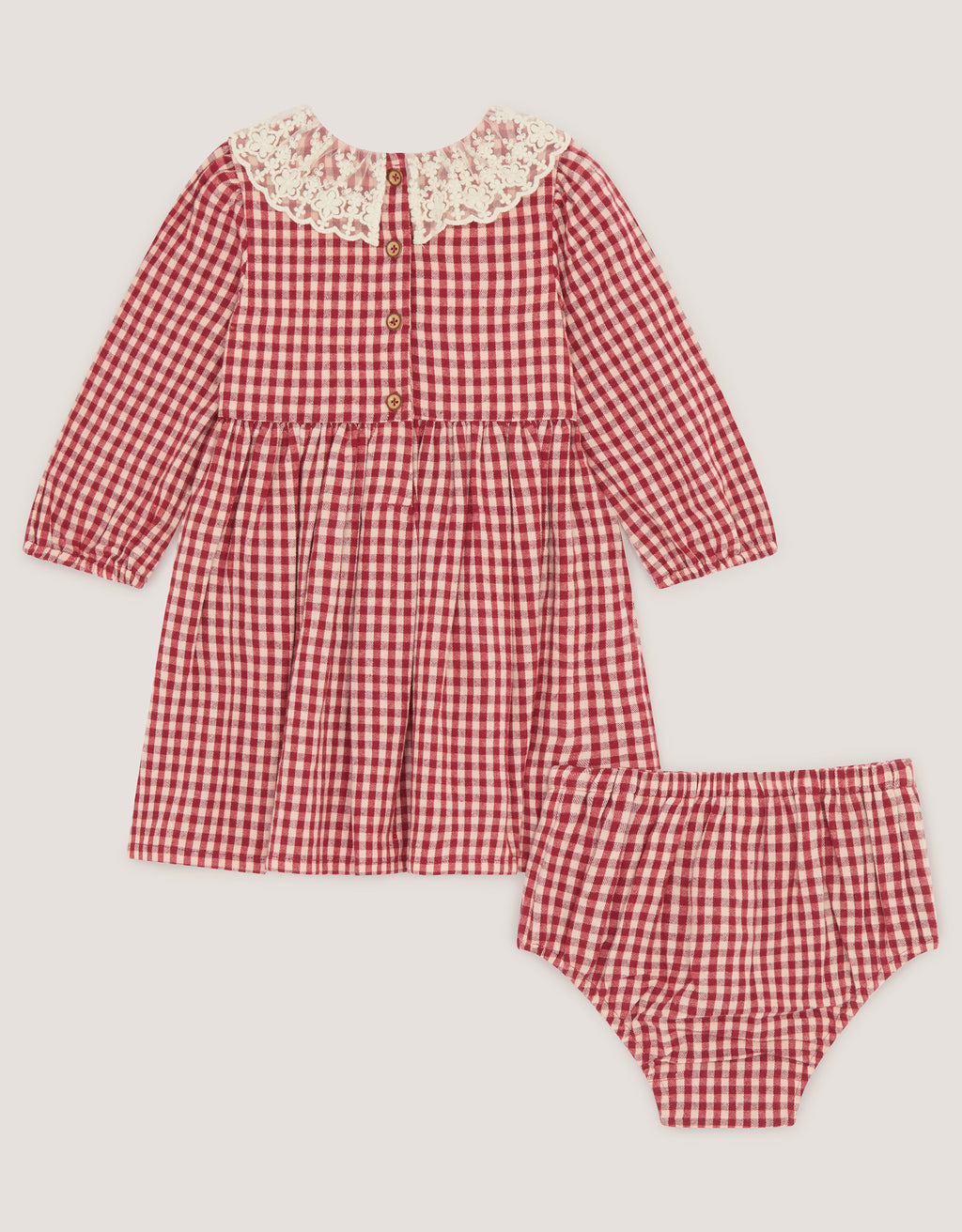 HALJINA - BBY CHECK DRESS/KNICKER