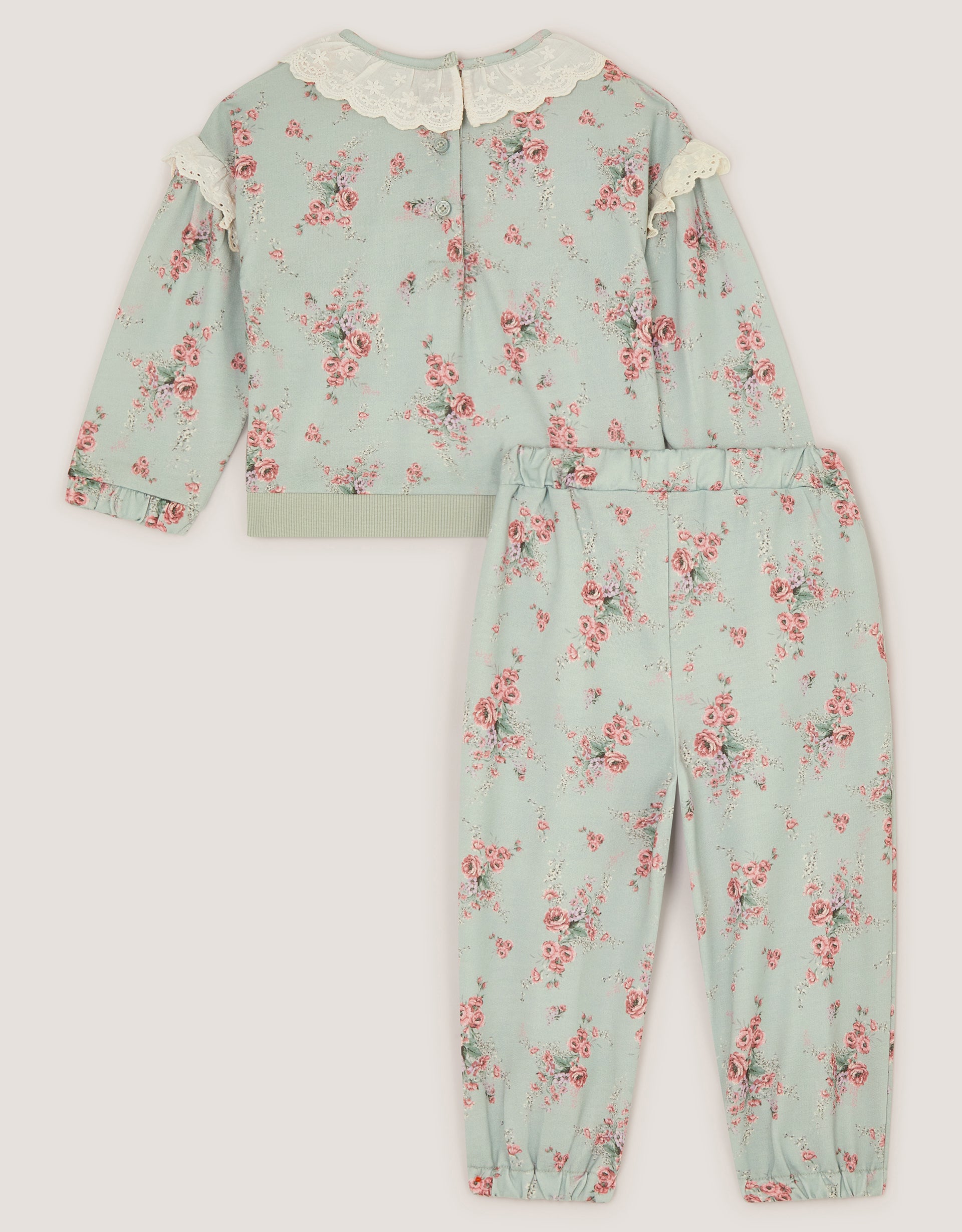 SET - BBY SAGE FLRL SWEAT/JOGGE