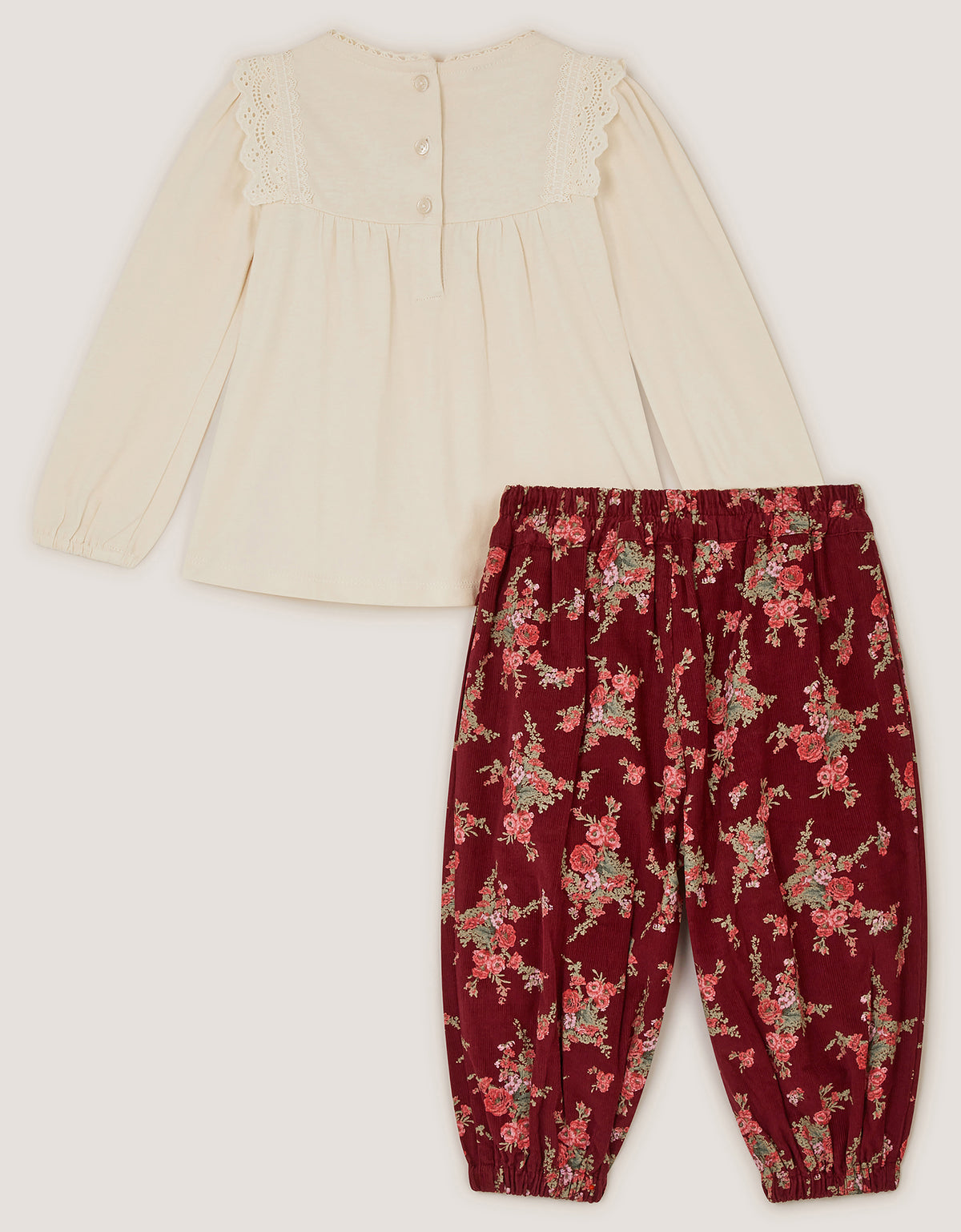 SET - BBY DTSY CORD TROUSER/TEE