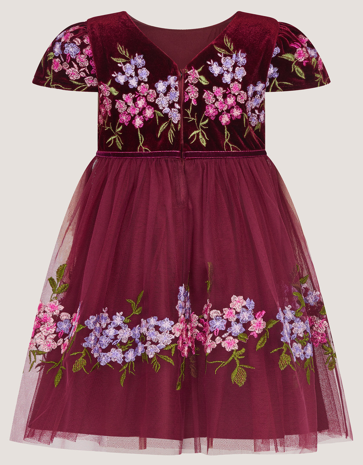 HALJINA - BABY RUBY EMB VELVET DRSS