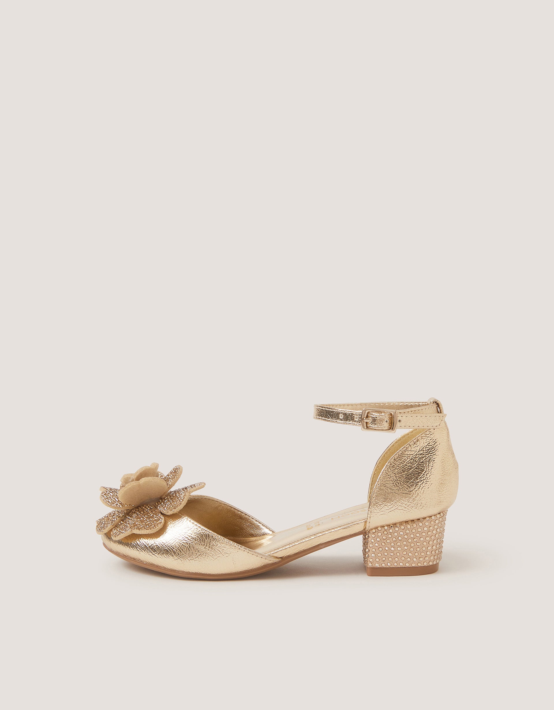 CIPELE - GOLD DAZZL FLOWR 2PT HEEL