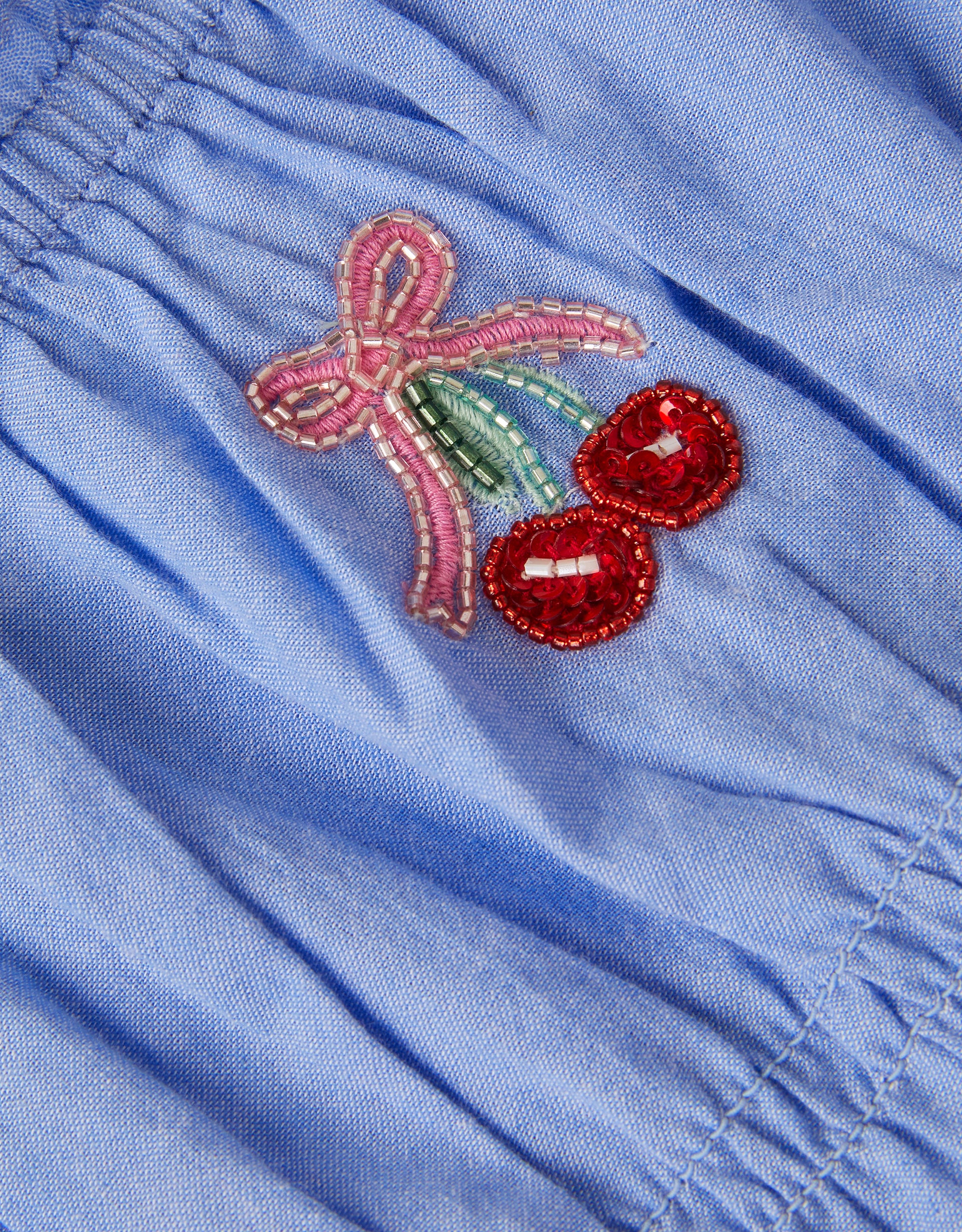 KOMBINEZON - EMB CHERRY HEART PLAYSUIT