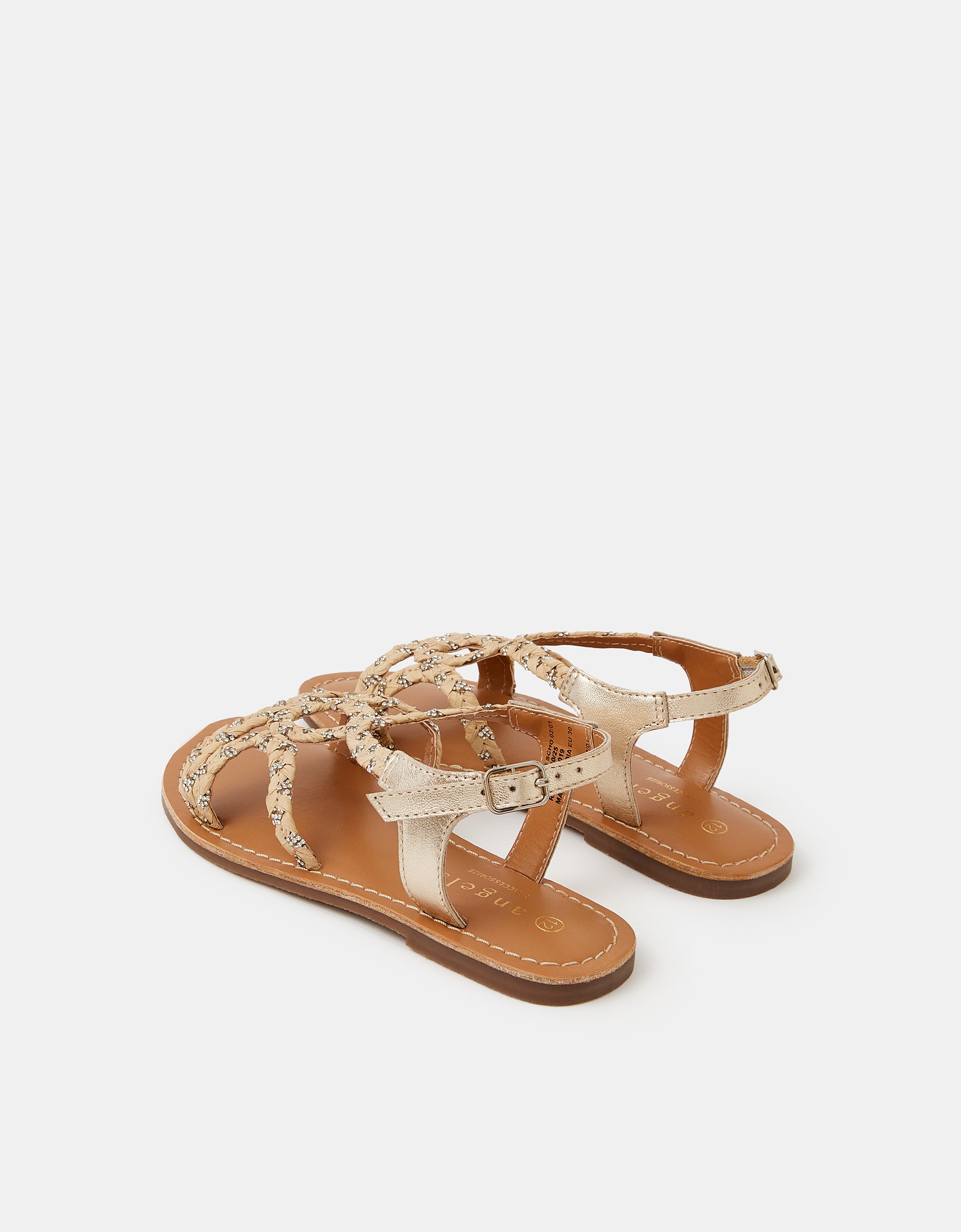 SANDALE - DIAMANTE PLAITED SANDAL